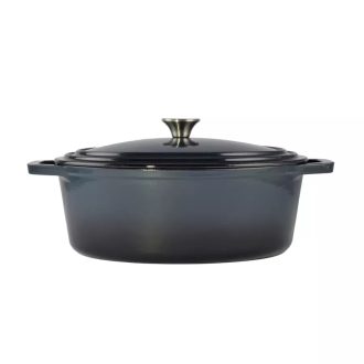   Zománcozott öntöttvas kacsasütő Acélkék 32 cm, 6 literes