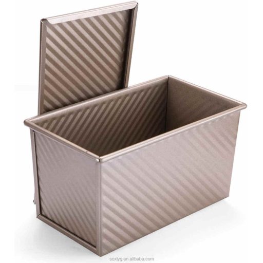 Tapadásmentes Kenyérsütő Forma Fedővel – Rozéarany, 550 g (20,8×12×11 cm)