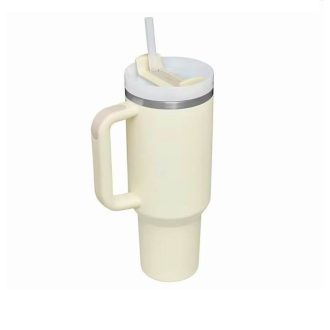   Rozsdamentes Duplafalú Thermo Pohár / Utazóbögre Szívószállal – 1200 ml, Világoskék