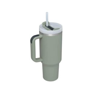   Rozsdamentes Duplafalú Thermo Pohár / Utazóbögre Szívószállal – 1200 ml, Világoskék