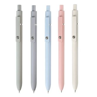   5 db Színes Gél Toll Szett – 0,42 mm vékony hegy, fekete