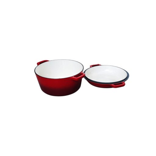 Öntöttvas zománcozott lábas fedővel 26cm, 5 literes