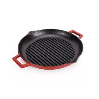 Zománcozott Öntöttvas piros Grill Szeletsütő 31cm