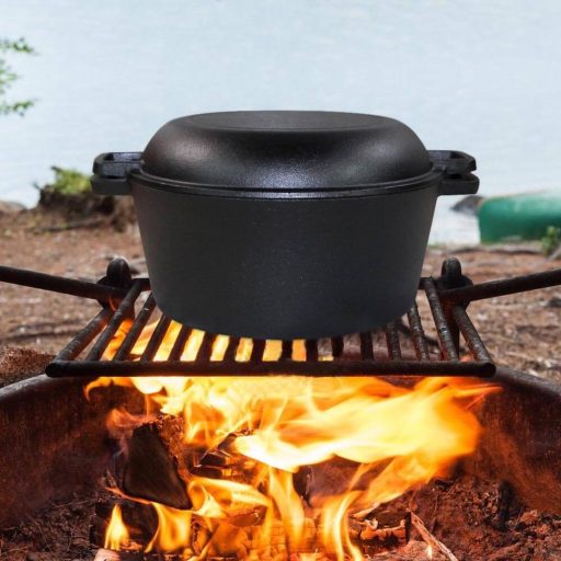 2 az 1-ben öntöttvas lábas, fedővel 26cm